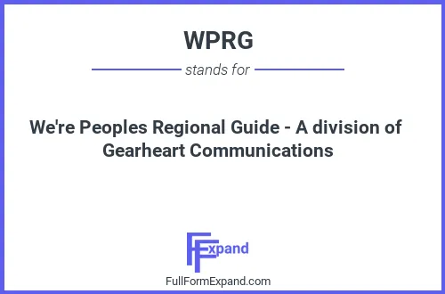 Full form of WPRG