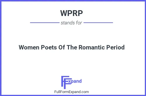 Full form of WPRP