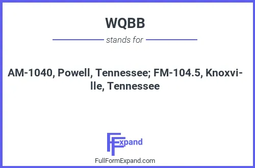 Full form of WQBB