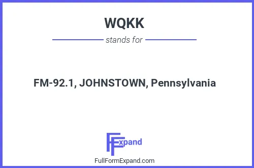 Full form of WQKK