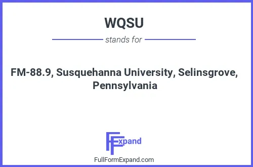 Full form of WQSU