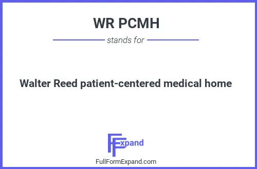 Full form of WR PCMH