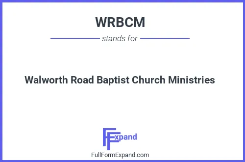 Full form of WRBCM