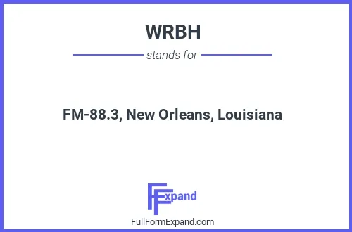 Full form of WRBH
