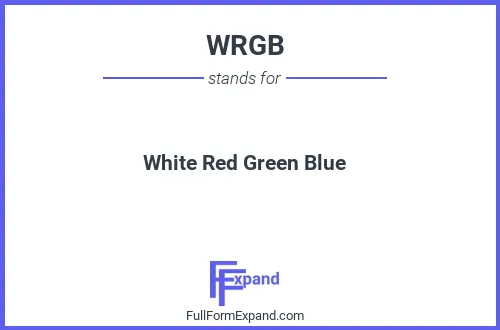 Full form of WRGB