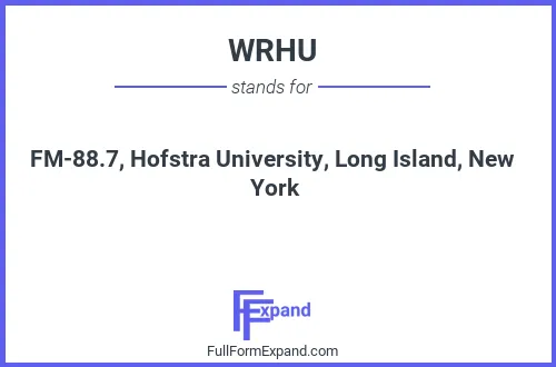 Full form of WRHU
