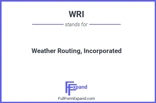 Full form of WRI