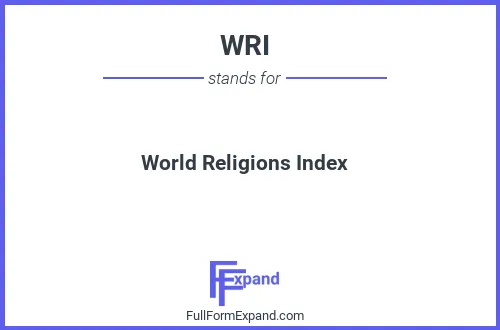 Full form of WRI