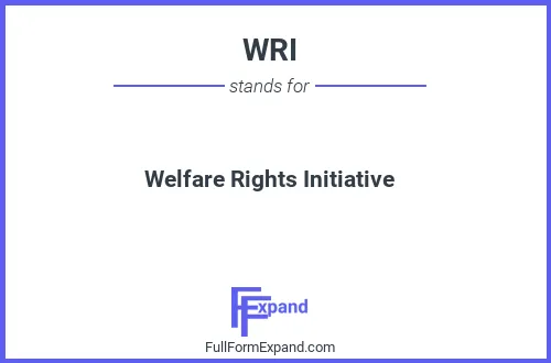 Full form of WRI
