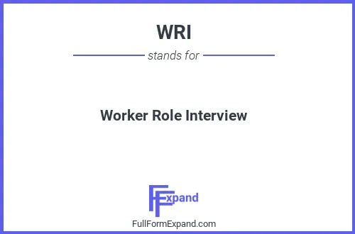 Full form of WRI
