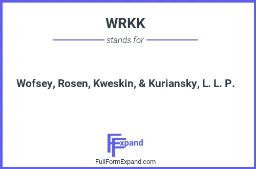 Full form of WRKK