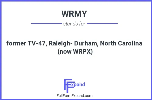 Full form of WRMY