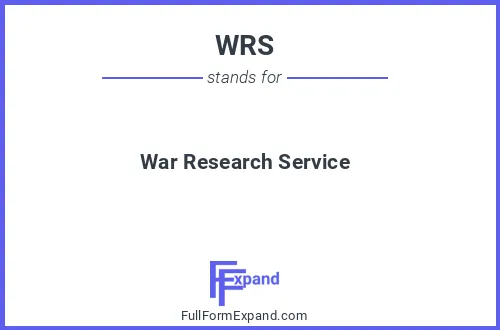 Full form of WRS