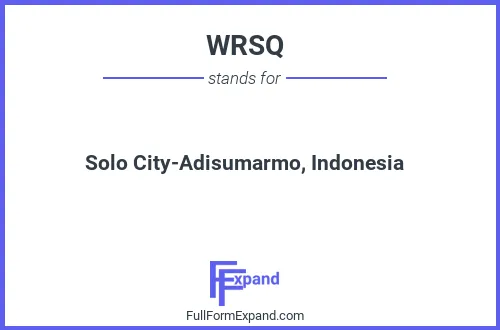 Full form of WRSQ