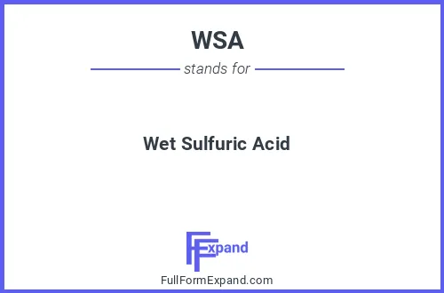 Full form of WSA
