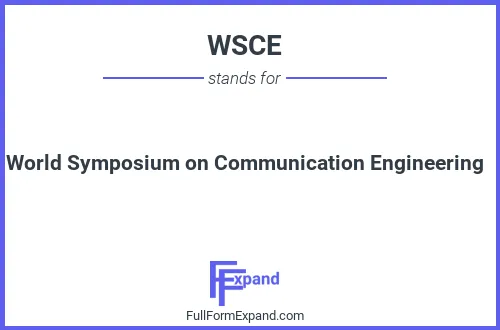 Full form of WSCE