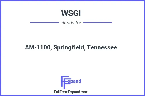 Full form of WSGI