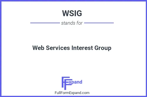 Full form of WSIG