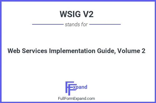 Full form of WSIG V2