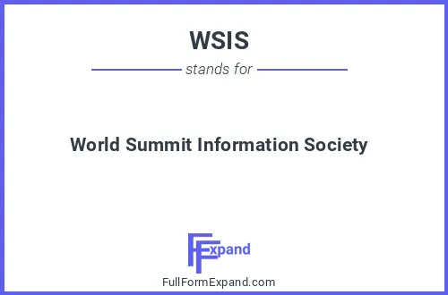 Full form of WSIS