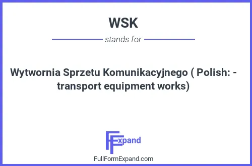 Full form of WSK