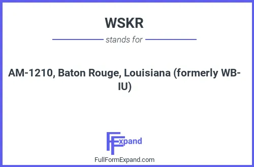 Full form of WSKR