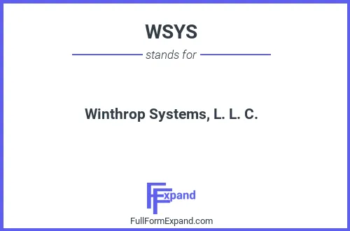 Full form of WSYS