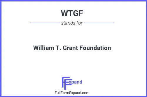 Full form of WTGF
