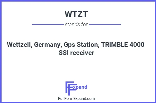 Full form of WTZT