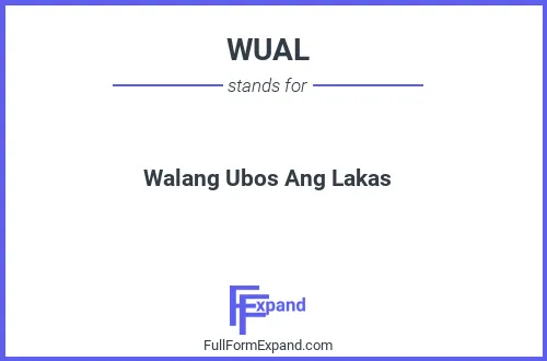 Full form of WUAL