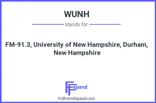 Full form of WUNH