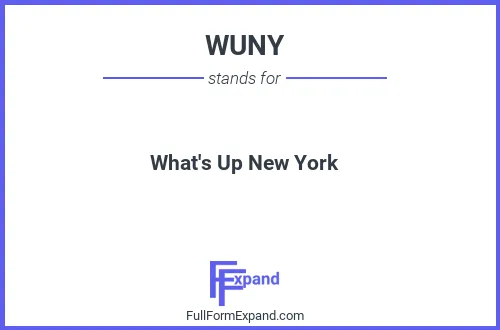 Full form of WUNY