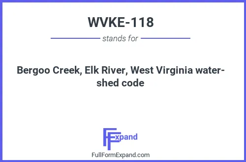 Full form of WVKE-118