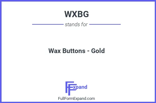 Full form of WXBG