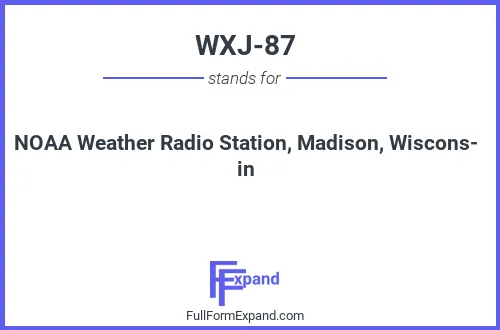 Full form of WXJ-87