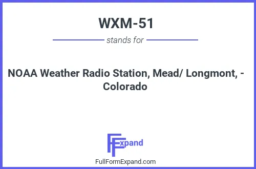 Full form of WXM-51