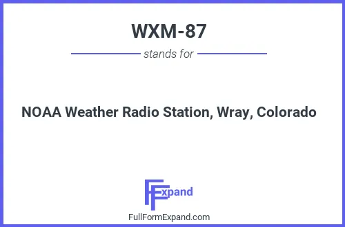 Full form of WXM-87