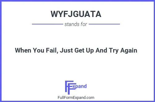 Full form of WYFJGUATA