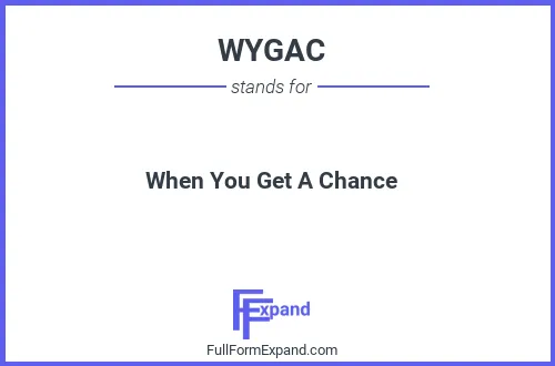 Full form of WYGAC