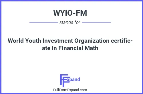 Full form of WYIO-FM
