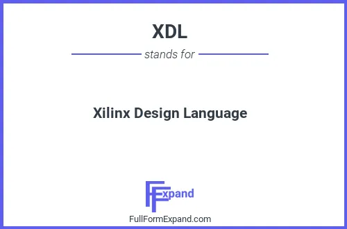 Full form of XDL