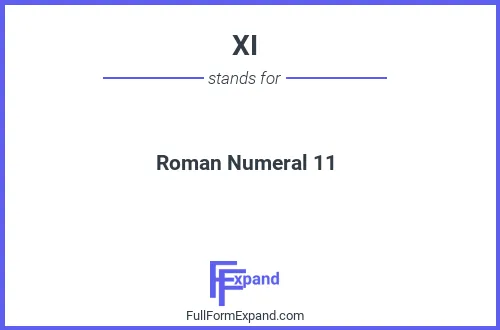 Full form of XI