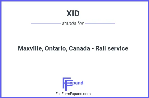 Full form of XID