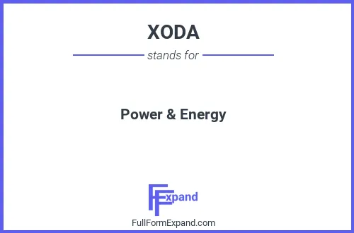 Full form of XODA
