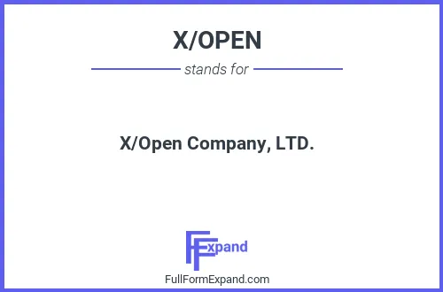 Full form of X/OPEN