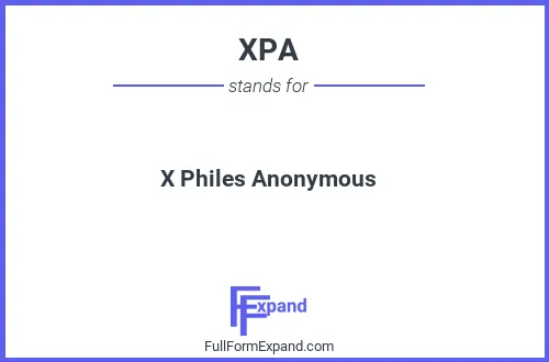 Full form of XPA