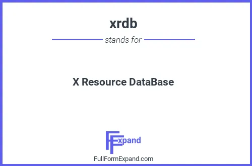 Full form of xrdb