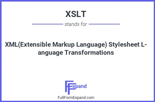 Full form of XSLT