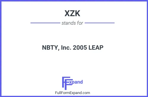 Full form of XZK
