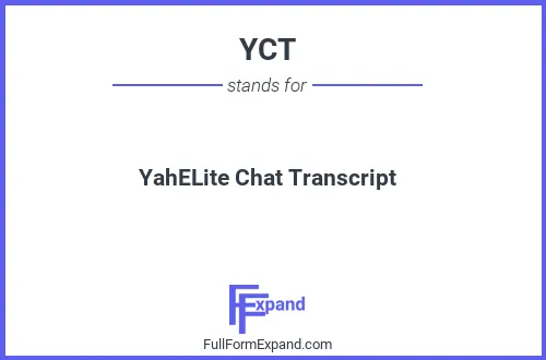 Full form of YCT